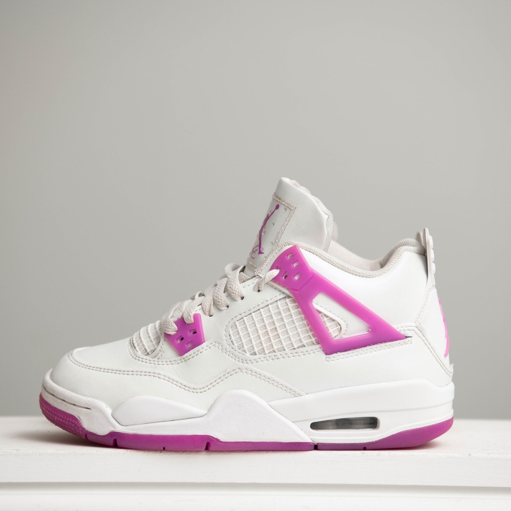 Air Jordan 4 Retro Hyper Violet Pearl Shimmer Kids 4.5 / W6 Retro Cute Jordans - Picture 4 of 8